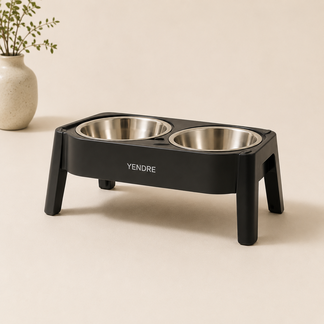 Black Pet Feeding Tray