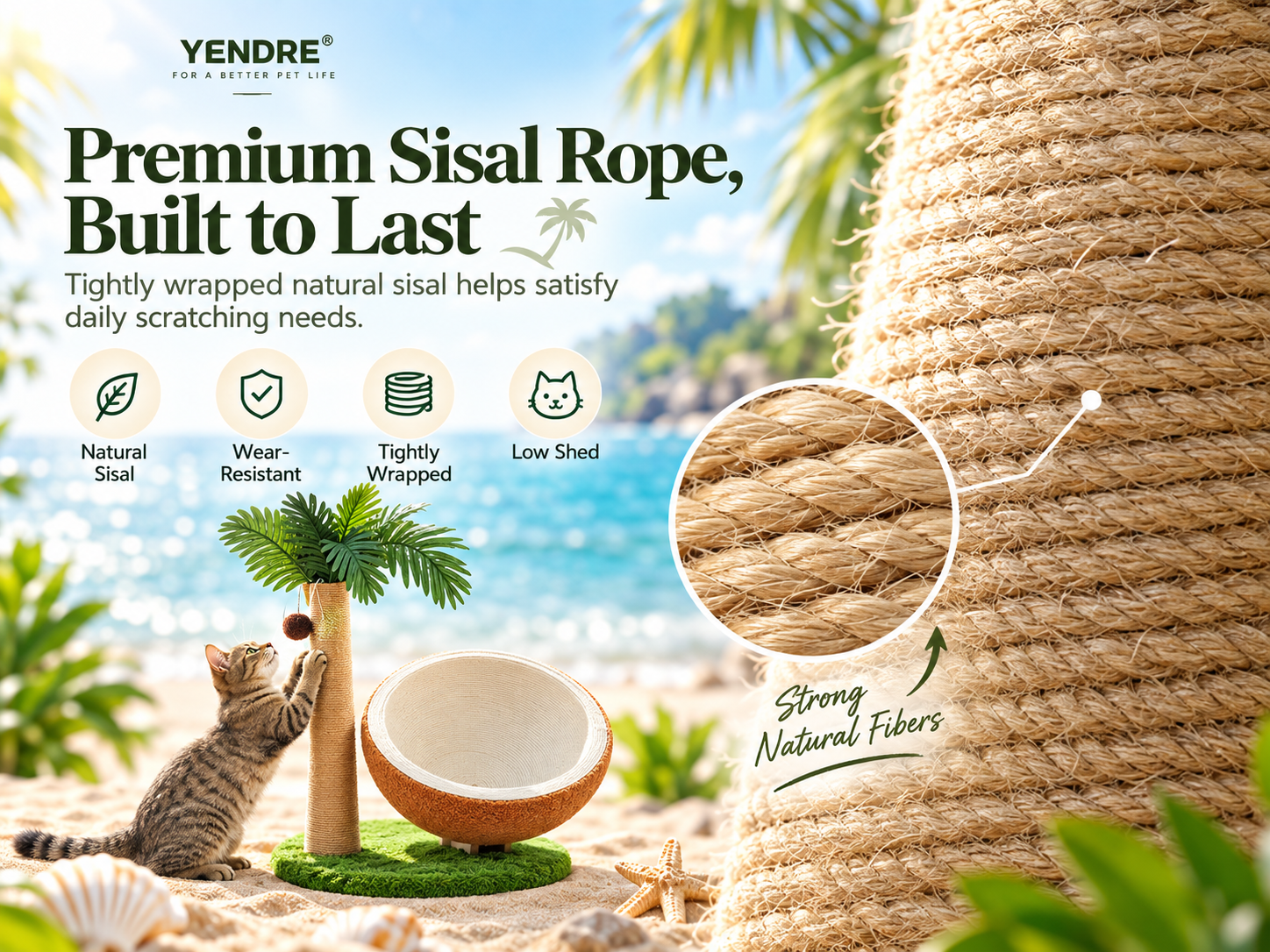 Premium sisal rope — durable and scratch-resistant